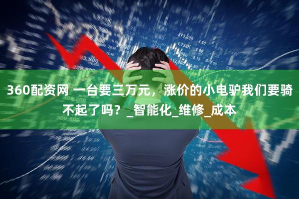 360配资网 一台要三万元，涨价的小电驴我们要骑不起了吗？_智能化_维修_成本